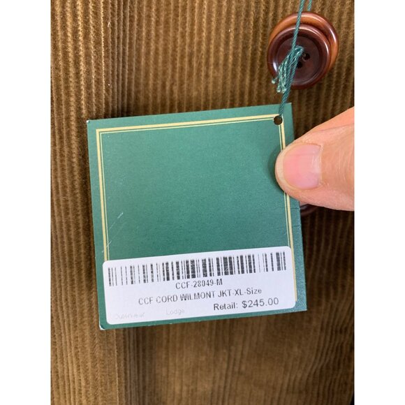 Rare NWT Filson CCF Corduroy Wilmont Jacket XL Brown Quilted Lining - Picture 6 of 11